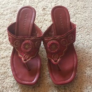Really pretty wine red unique shoes sz 8